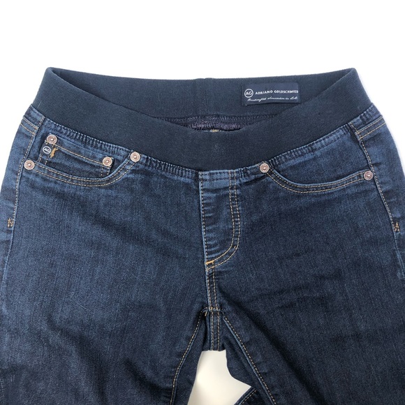 AG Elastic Waistband Denim Leggings - Picture 2 of 4